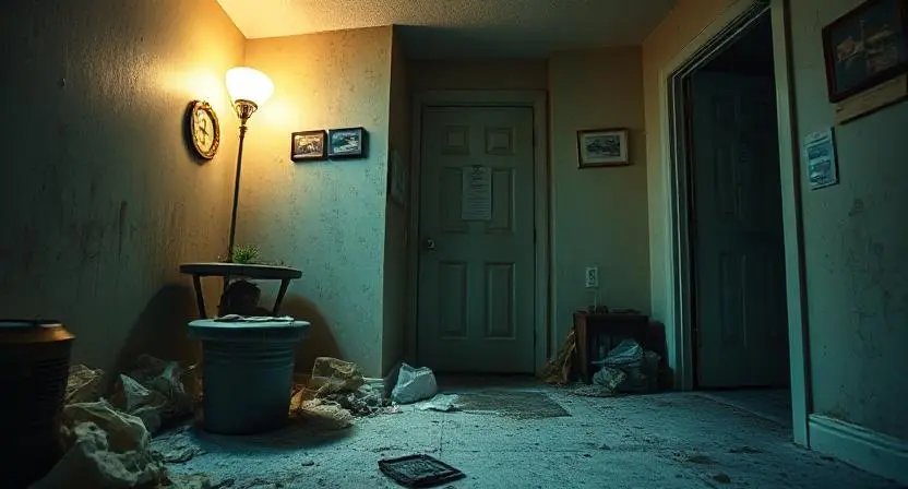 Urine damage in a Canadian apartment leading to biohazard cleanup